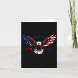 250 years 1776–2026 american eagle patriotic flag  card
