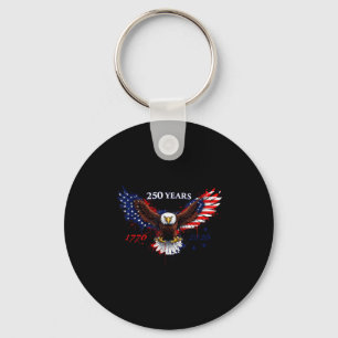 250 years 1776–2026 american eagle patriotic flag  keychain