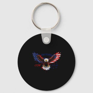 250 years 1776–2026 american eagle patriotic flag keychain