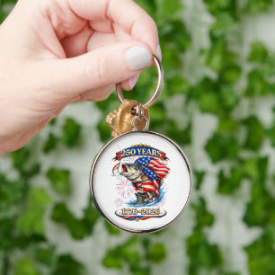 250 Years 1776-2026 Trout Fishing Keychain