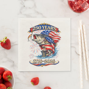 250 Years 1776-2026 Trout Fishing Napkin