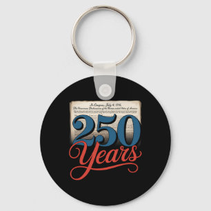 250 Years 1776 Declaration Of Independence Usa Gif Keychain