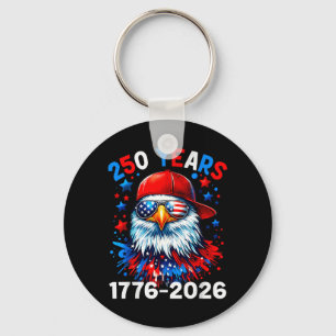 250 Years 250th Anniversary Eagle 4th of July Boys Keychain