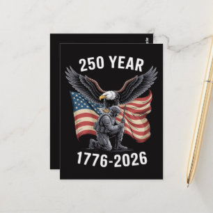 250 Years 250th Anniversary USA 4th July Postcard