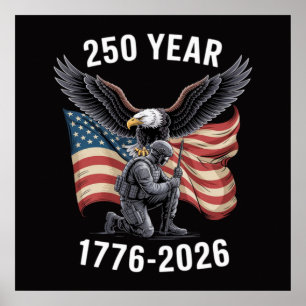 250 Years 250th Anniversary USA 4th July  Poster