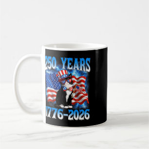 250 Years 250th Anniversary Usa Cat American Flag Coffee Mug