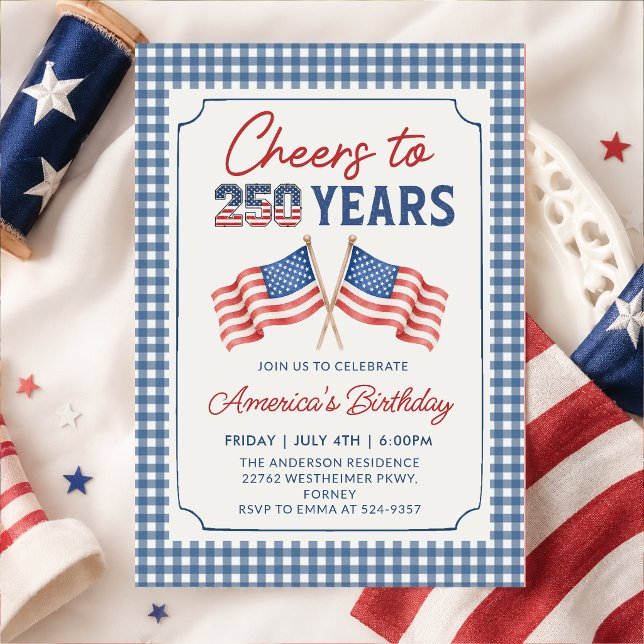 250 Years 4th of July Party Invitation (Creator Uploaded)