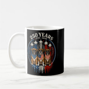 250 Years Aamerica Boxer Dog Patriotic Usa 4th Of Coffee Mug