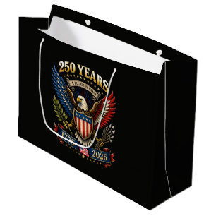 250 Years America 1776 2026 250th Anniversary  Large Gift Bag