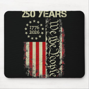 250 Years America 1776 2026 We The People Flag Usa Mouse Pad