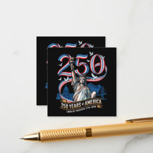 250 Years America Anniversary 1776 2026  Enclosure Card