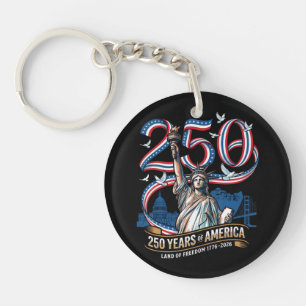 250 Years America Anniversary 1776 2026 Keychain