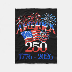 250 Years America Anniversary 250th Independence D Fleece Blanket