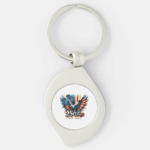 250 Years America Anniversary 250th Independence D Keychain