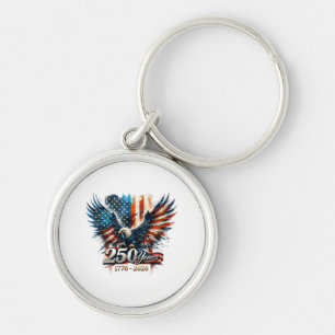 250 Years America Anniversary 250th Independence D Keychain