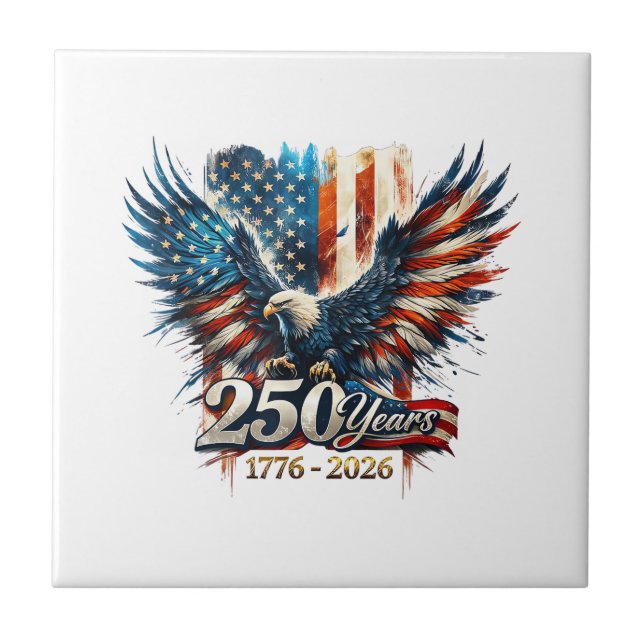 250 Years America Anniversary 250th Independence D Tile (Front)