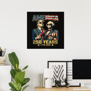 250 Years America Anniversary 250th Trump Poster