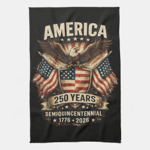 250 Years America Anniversary Flag USA Kitchen Towel