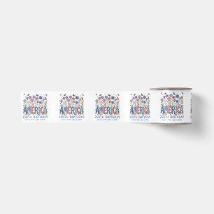 250 Years America Anniversary USA 250th Birthday F Satin Ribbon