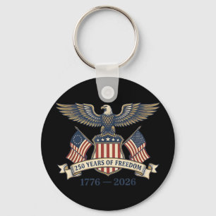 250 Years America July 4th Independence Day Keychain