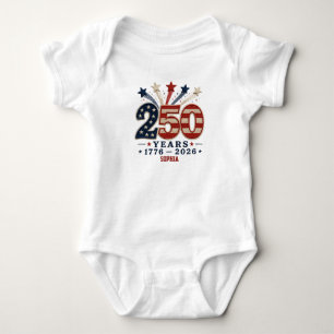 250 Years America Personalized Baby Bodysuit
