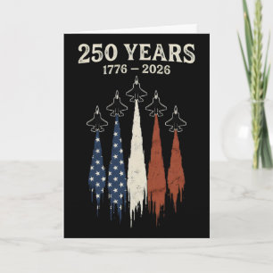250 Years American 1776 2026 250th Birthday Usa 4t Card