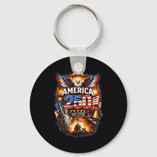 250 years american 1776 2026 250th usa birthday 4t keychain