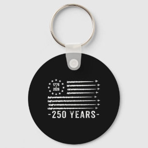 250 Years American 1776 2026 250th USA Birthday Keychain