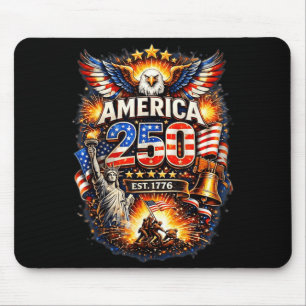 250 Years American 1776 2026 250th USA Birthday Mouse Pad