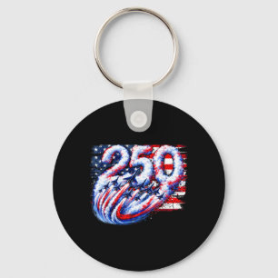 250 Years American 1776 2026 Fighter Jet Airplane Keychain