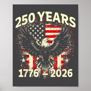 250 Years American 1776 2026 Vintage We The People Poster