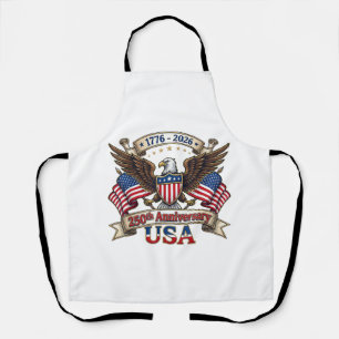 250 Years American 250th 4th of July Anniversary 1 Apron