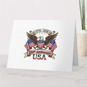 250 Years American 250th 4th of July Anniversary 1 Card