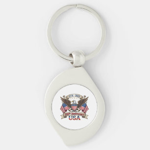 250 Years American 250th 4th of July Anniversary 1 Keychain