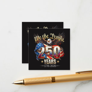 250 Years American 250th Anniversary 4th of July Enclosure Card