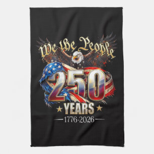 250 Years American 250th Anniversary 4th of July Kitchen Towel