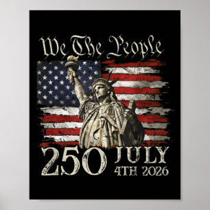 250 Years American 250th Anniversary US USA Flag Poster