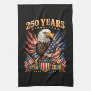 250 Years American 250th Anniversary Usa Patriotic Kitchen Towel