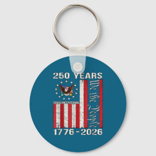 250 Years american 250th anniversary usa us flag 4 Keychain