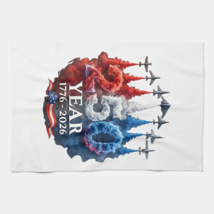 250 Years American 250th USA Patriotic 4th of July Kitchen Towel