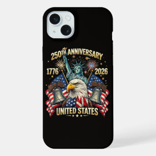250 Years American Anniversary 1776-2026 USA Flag iPhone 15 Plus Case