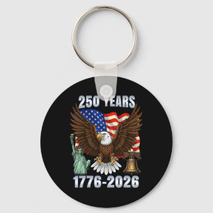 250 Years American Anniversary 250th Independence Keychain