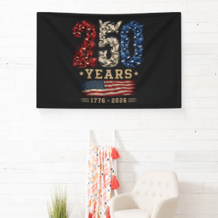 250 Years American Eagle Flag Patriotic Banner
