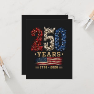 250 Years American Eagle Flag Patriotic Invitation