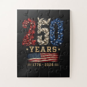 250 Years American Eagle Flag Patriotic Jigsaw Puzzle