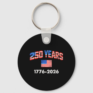 250 Years American Flag 1776-2026 250th Keychain