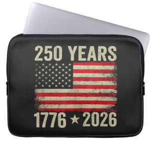 250 Years American Flag 1776-2026 Laptop Sleeve