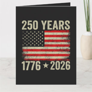 250 Years American Flag 1776-2026 Thank You Card
