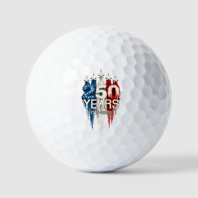 250 Years American Flag 250th Anniversary  Golf Balls (Front)