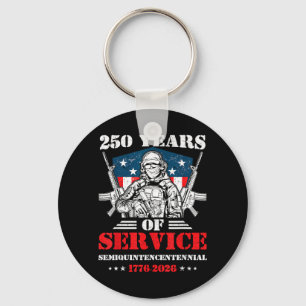250 Years American Flag 4th of July 2026 1776 Men Keychain